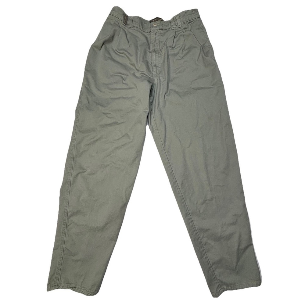 Vintage Bugle Boy Pants 90s Y2K Sage Green Casual Chino Cotton USA Style